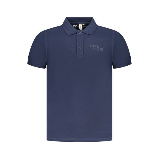 Blue Cotton Polo Shirt