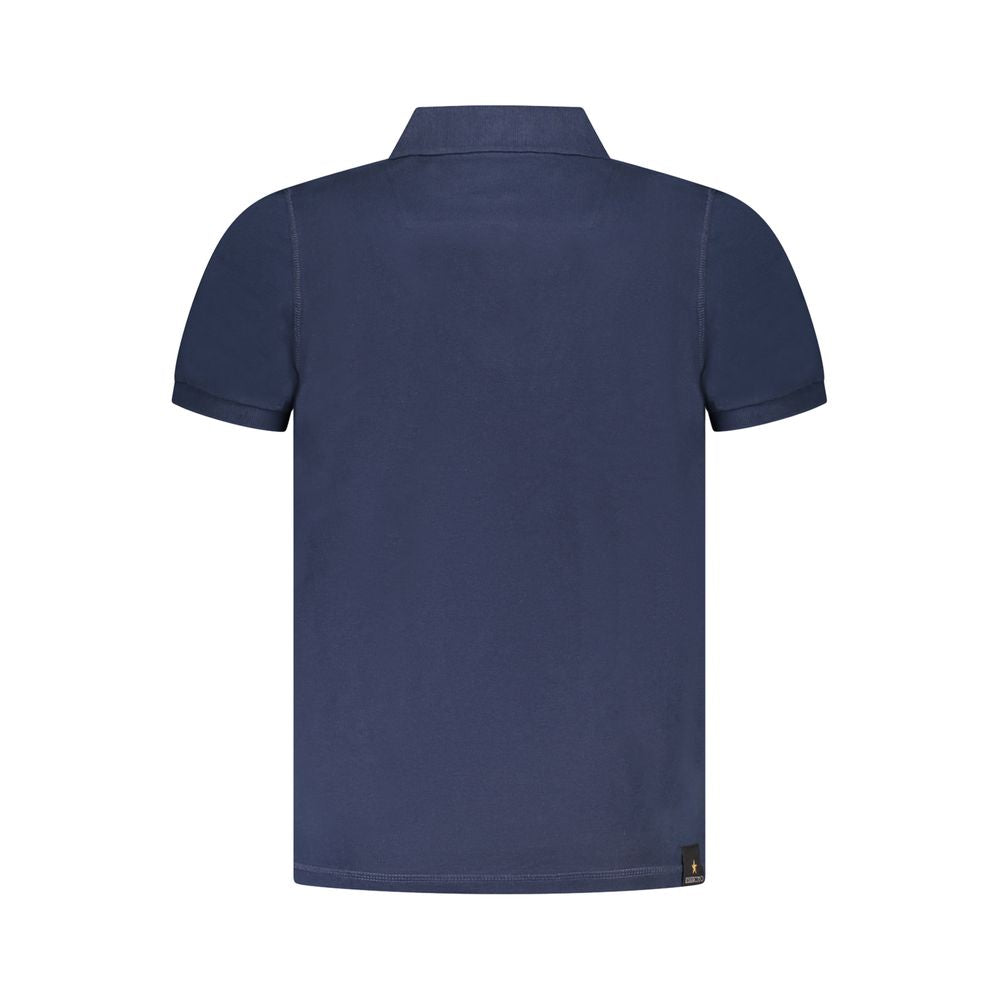 Blue Cotton Polo Shirt