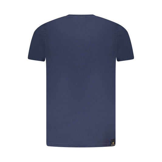 Blue Cotton Men's T-Shirt
