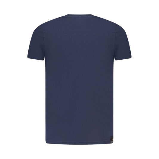 Blue Cotton Men T-Shirt