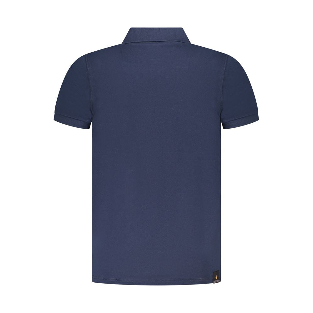 Navy Cotton Men Polo