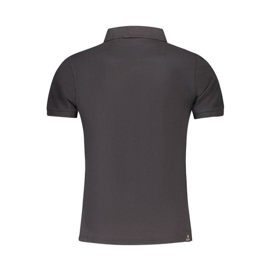 Black Cotton Men Polo