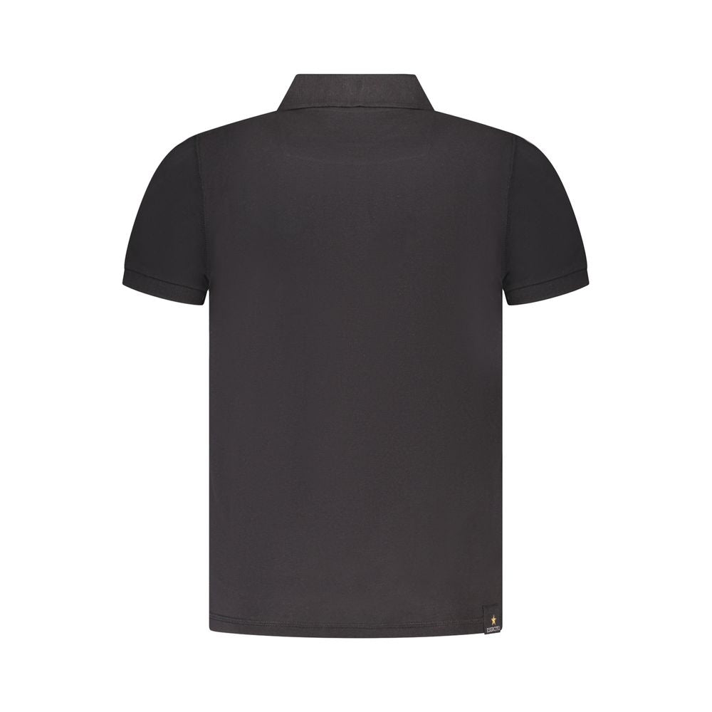 Black Cotton Men's Polo Shirt