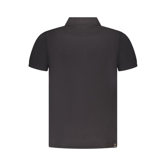 Black Cotton Men's Polo Shirt