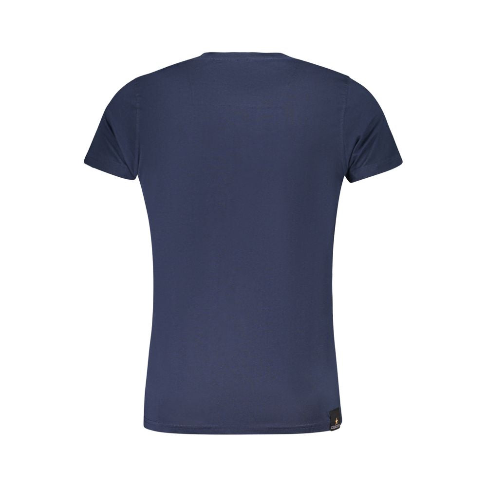 Blue Cotton Men's T-Shirt