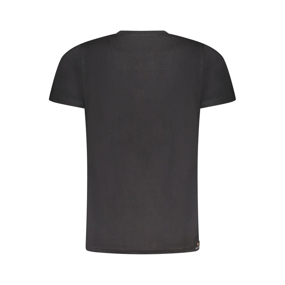Black Cotton Men T-Shirt