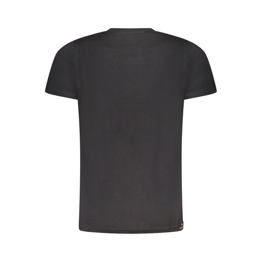 Black Cotton Men T-Shirt