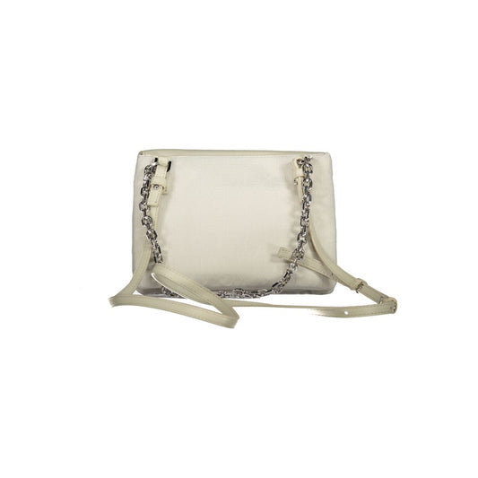 Beige Polyester Women Handbag