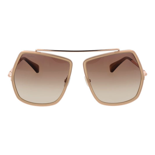 Beige Metal Sunglasses