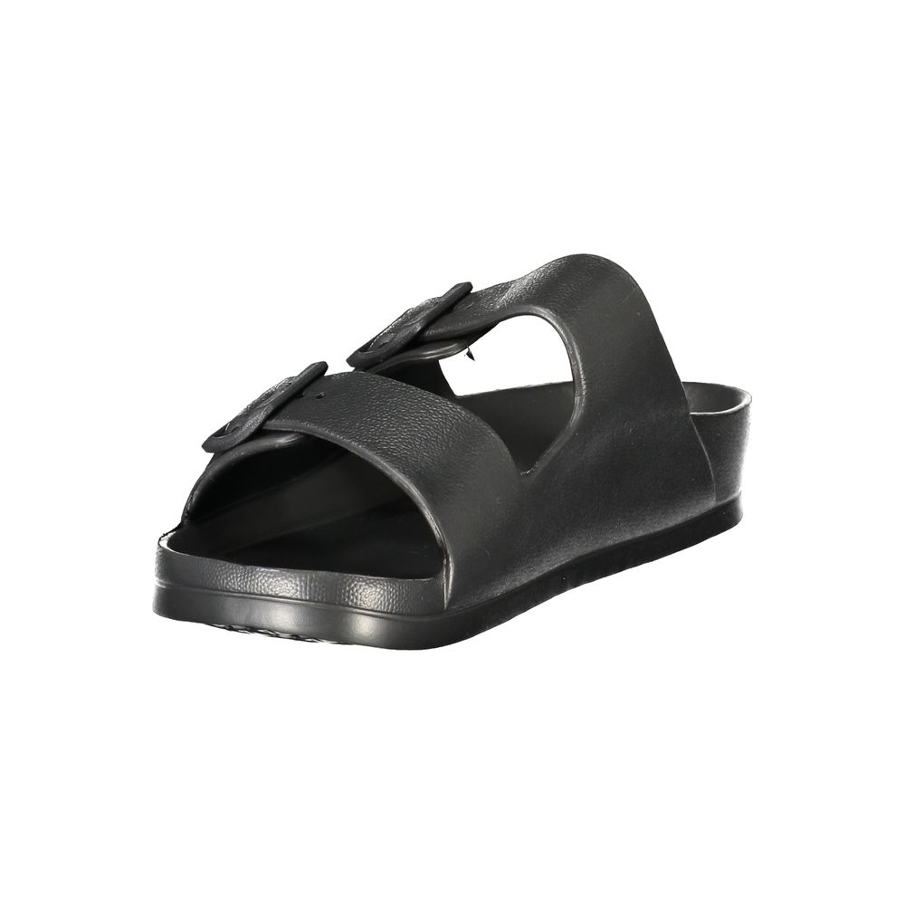 Black Plastic Mens Slipper