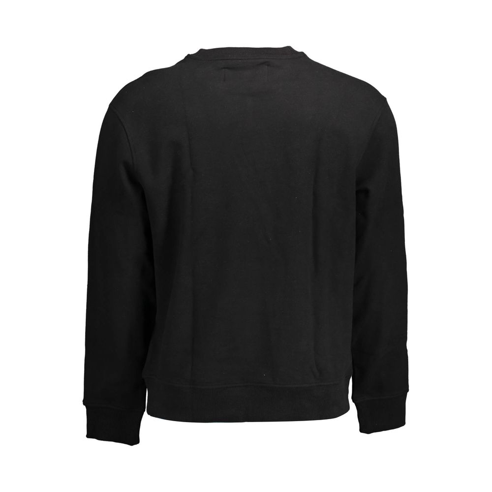 Black Cotton Men's Sweatshirt