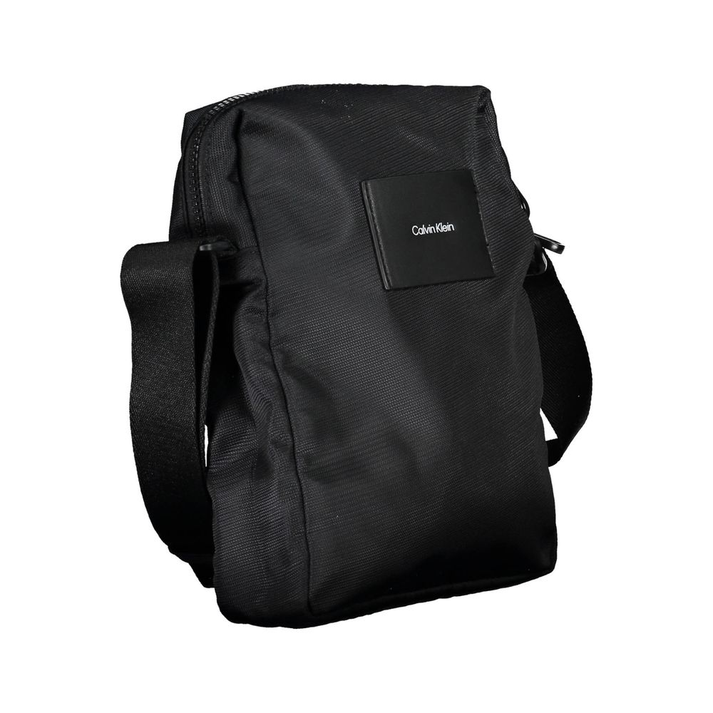 Black Polyester Men's Shoulder Bag