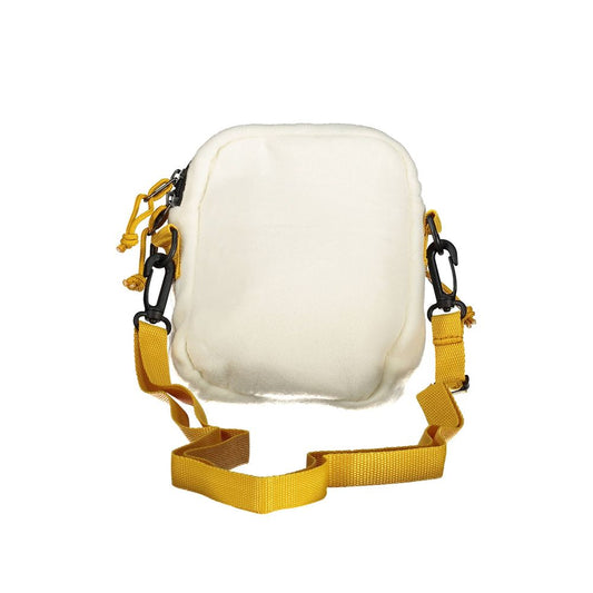 White Polyester Men's Shoulder Bag