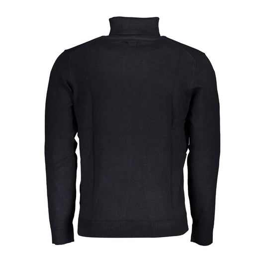 Blu Poliammide Men Sweater Pullover Turtleneck