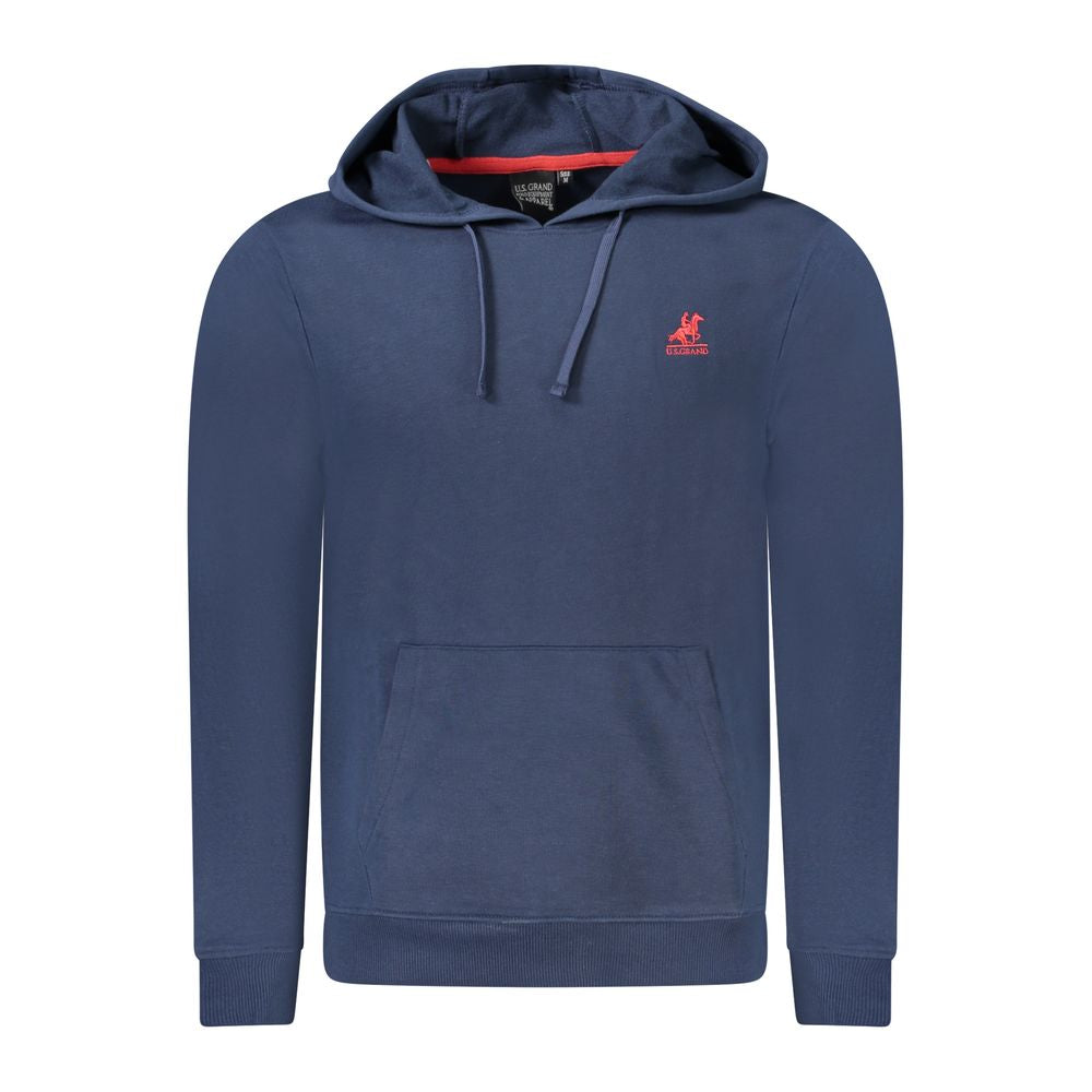 Blue Cotton Men Sweater