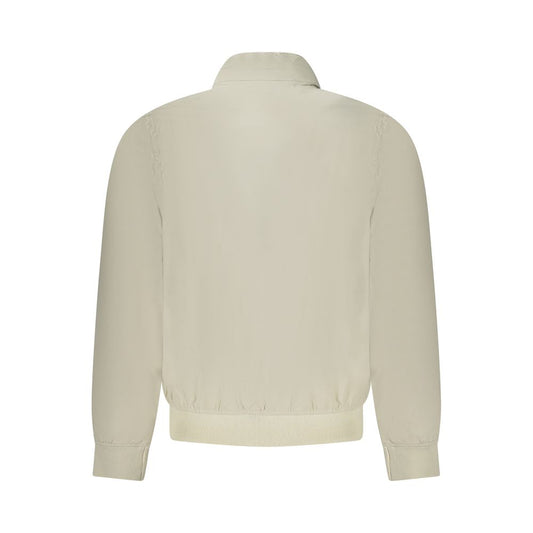 Beige Nylon Jackets & Coat