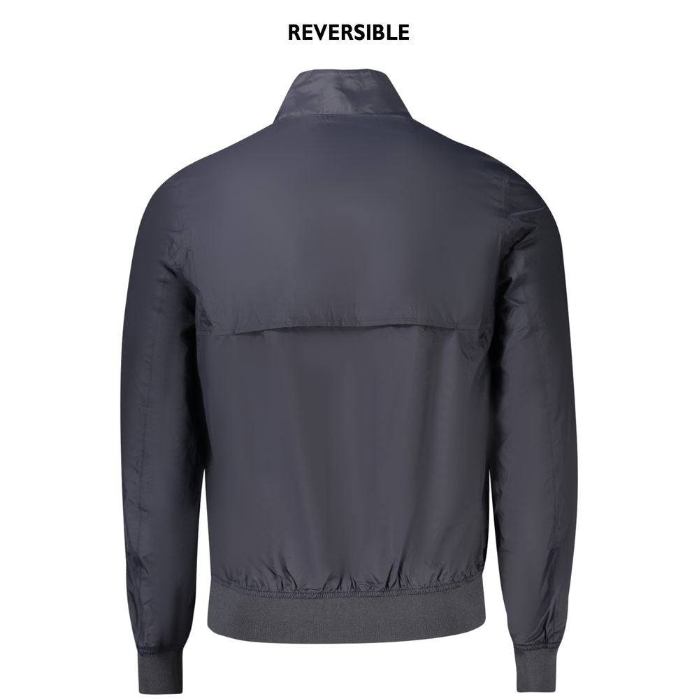 Blue Nylon Men Jacket
