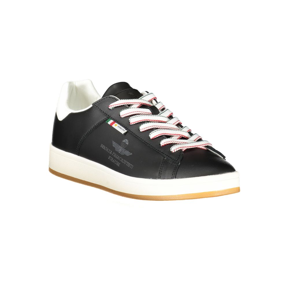 Black Leather Men Sneaker