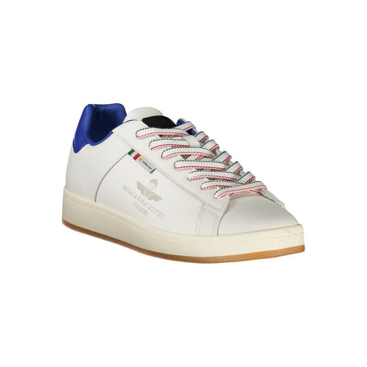White Polyurethane Men Sneaker