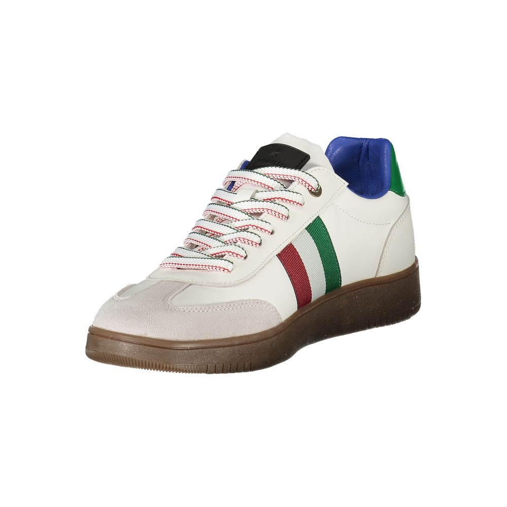 White Polyurethane Men's Sneaker