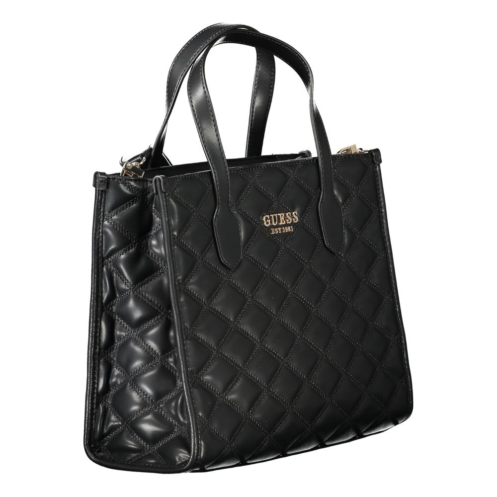 Black Polyurethane Women's Handbag