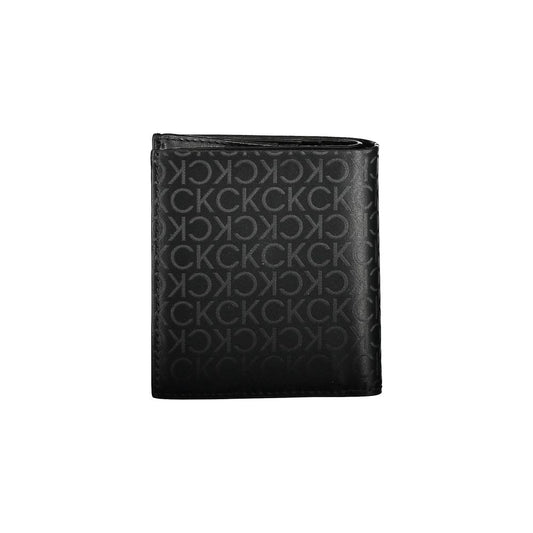 Black Polyurethane Men Wallet