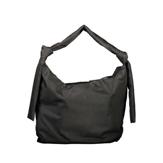 Black Polyester Women's Shoulder Bag