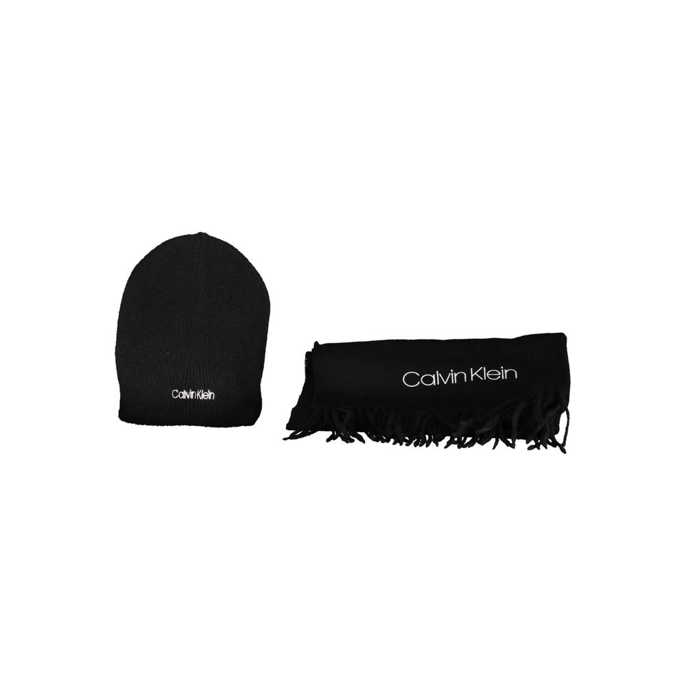 Black Polyester Scarf