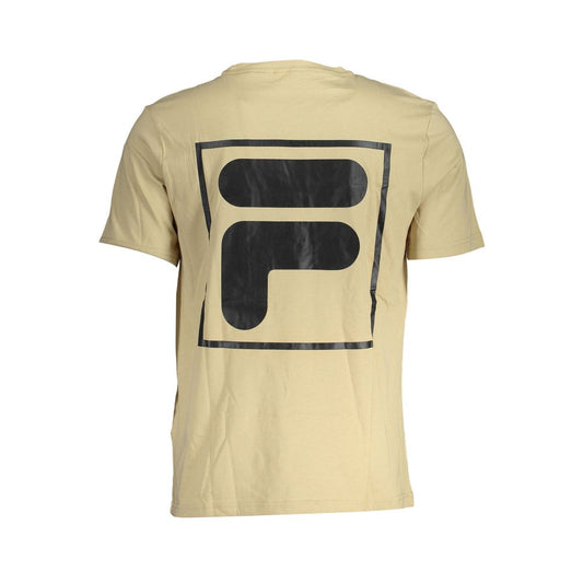 Beige Cotton Mens T-Shirt