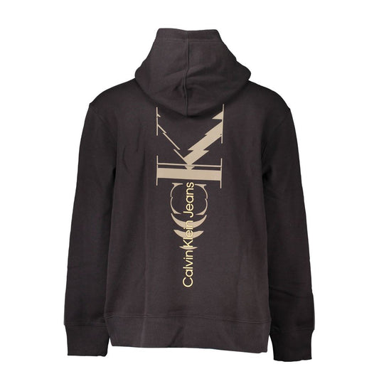 Black Cotton Men's Hoodie