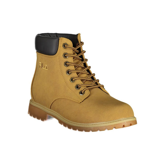 Yellow Polyester Women Ankle Boot
