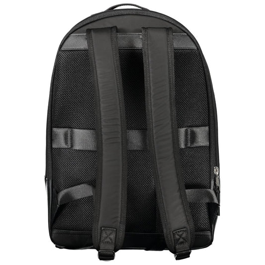 Black Polyester Men's Backpack
