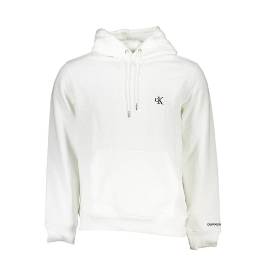 White Cotton Men's Hooded Sweater