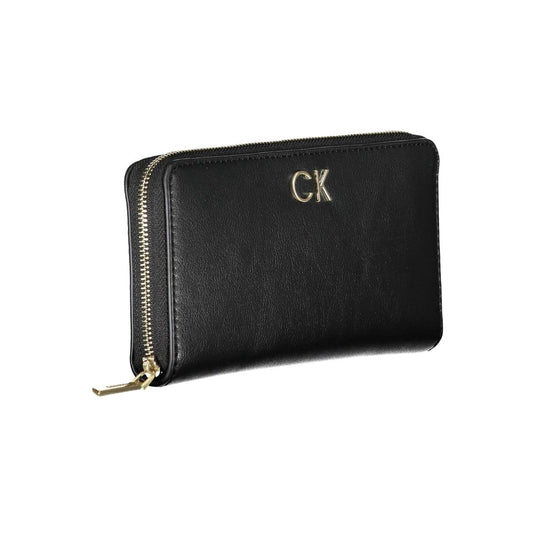 Black Polyester Women Wallet