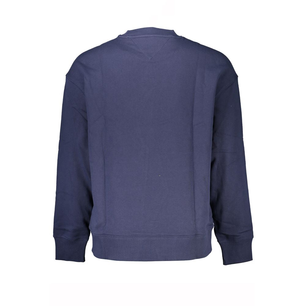 Blue Cotton Men Sweatshirt