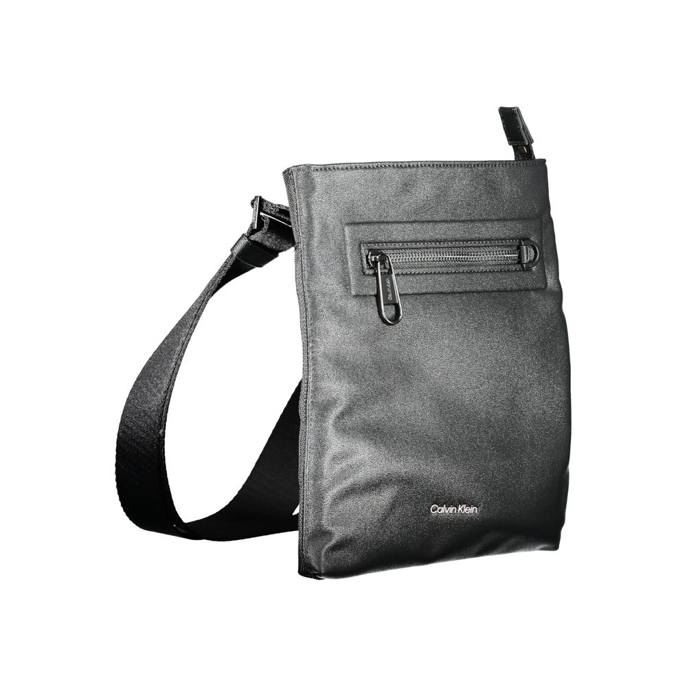 Black Polyester Men's Shoulder Bag