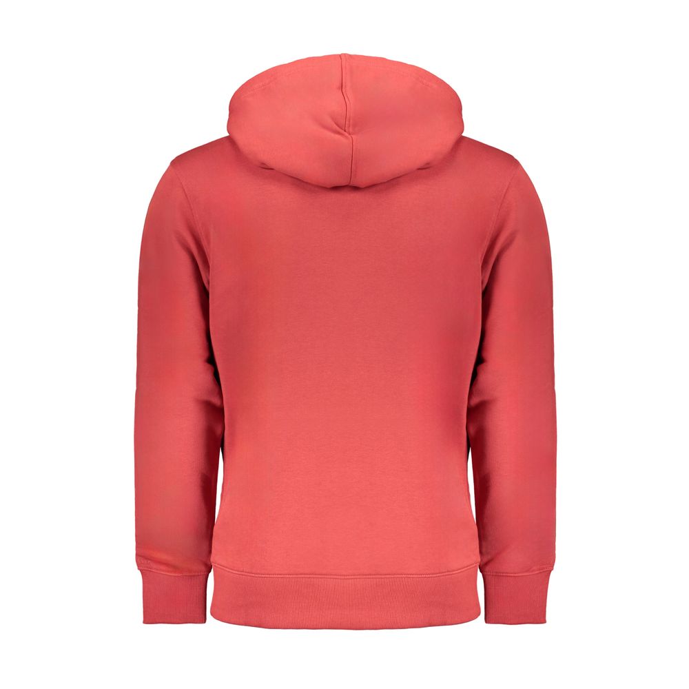 Red Cotton Men Sweatshirt
