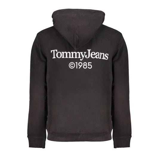 Black Cotton Men's Sweatshirt Hoodie
