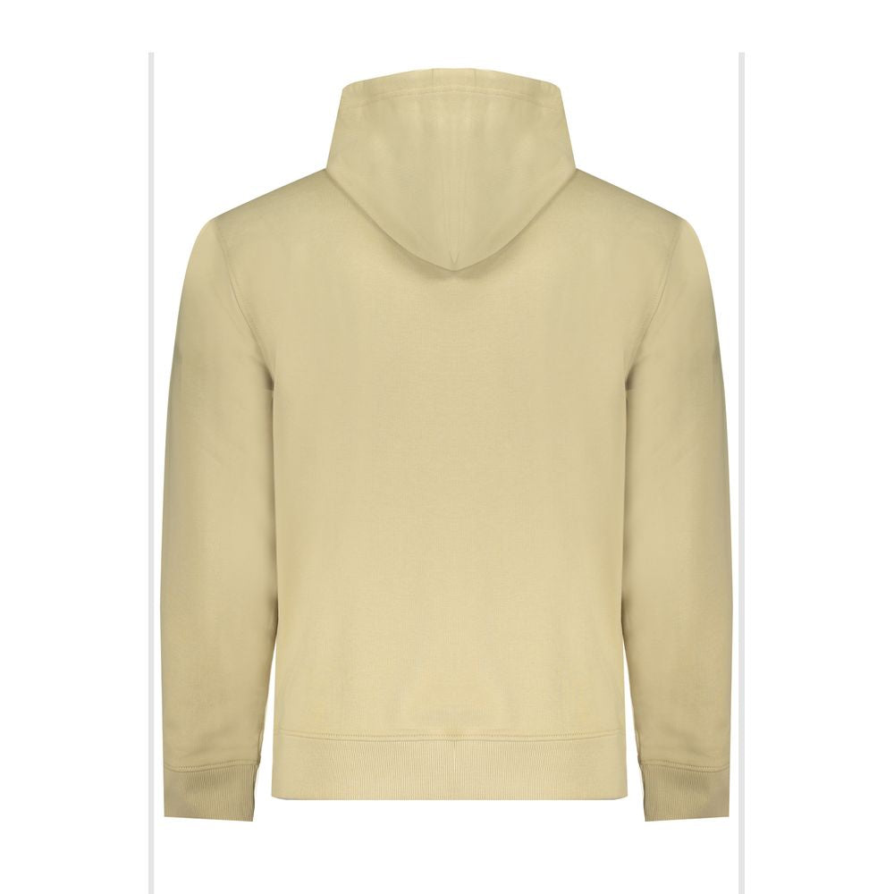 Beige Cotton Men Sweatshirt