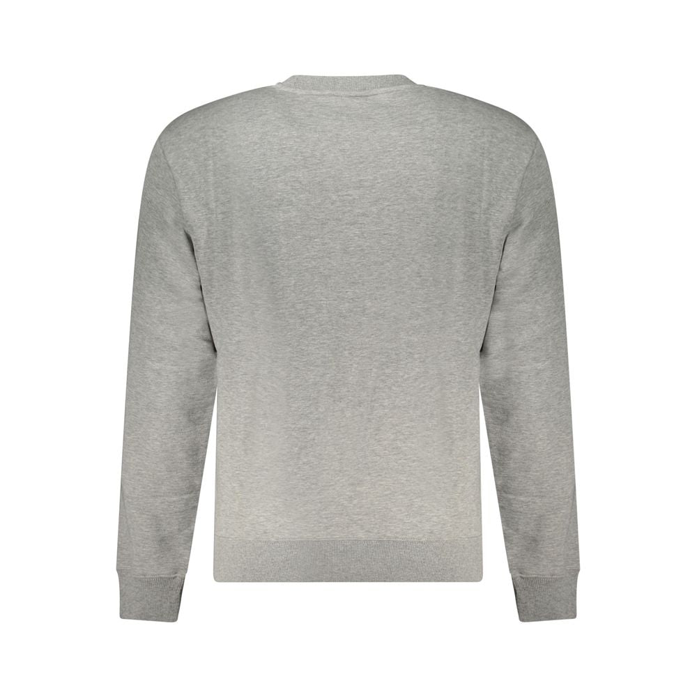 Gray Cotton Men Sweatshirt