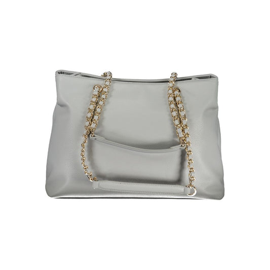 Gray Polyurethane Women Bag