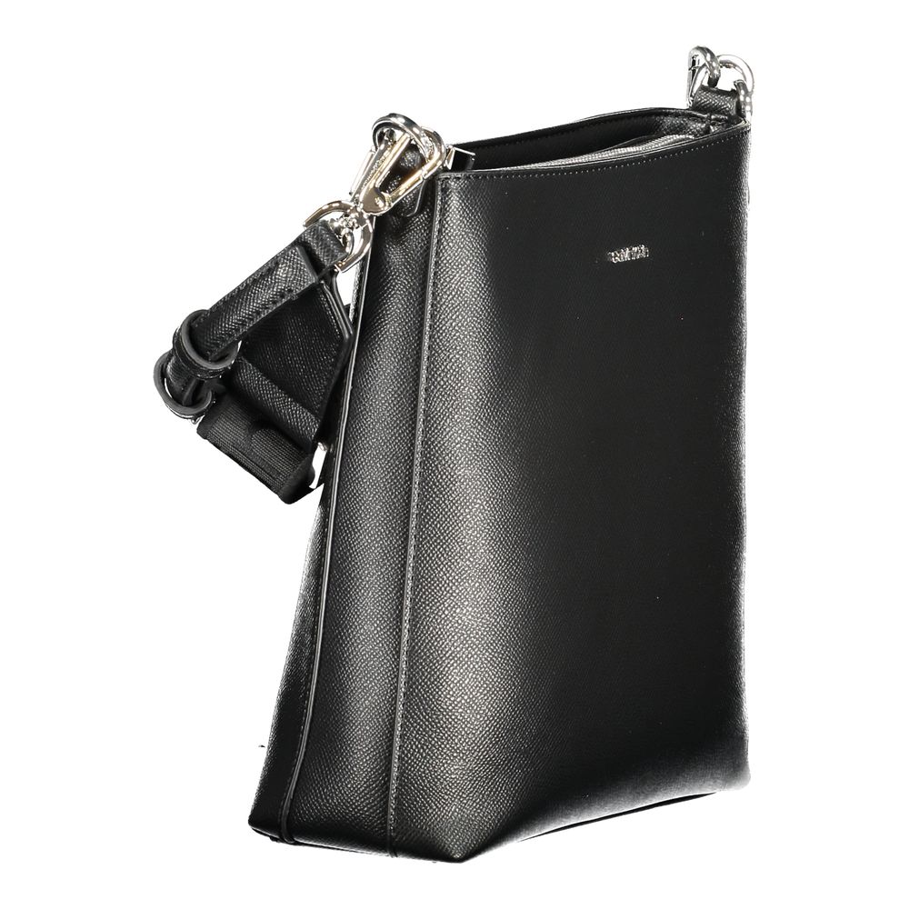 Black Polyester Woman Shoulder Bag