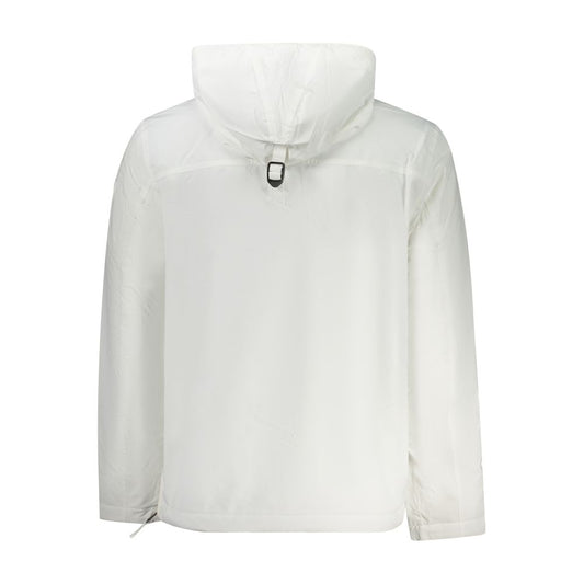 White Polyamide Men's Jacket