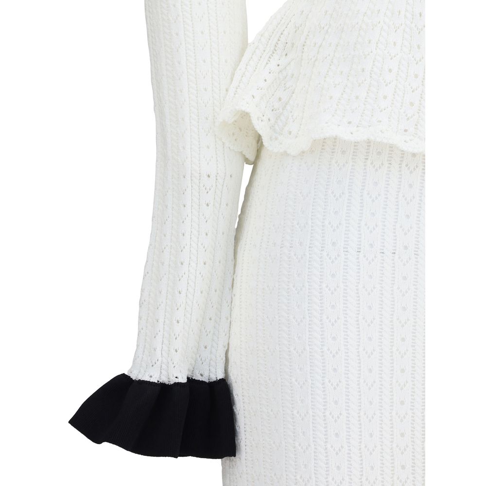 Pointelle Knit Long Dress