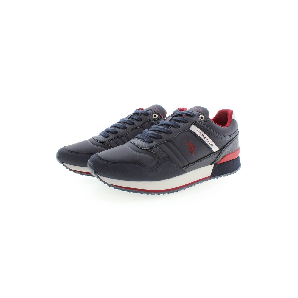 Blue Polyester Sneaker