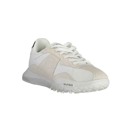 White Polyester Sneaker