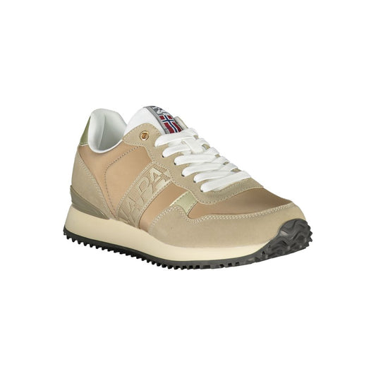 Beige Polyester Women Sneaker