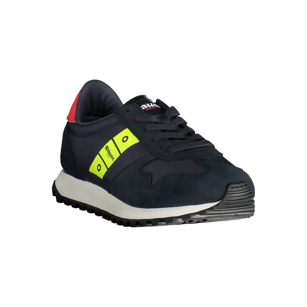 Blue Polyester Sneaker