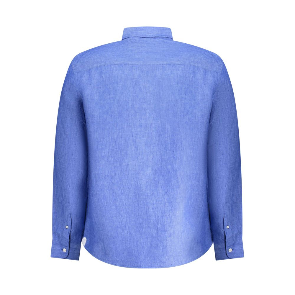 Blue Linen Men Shirt
