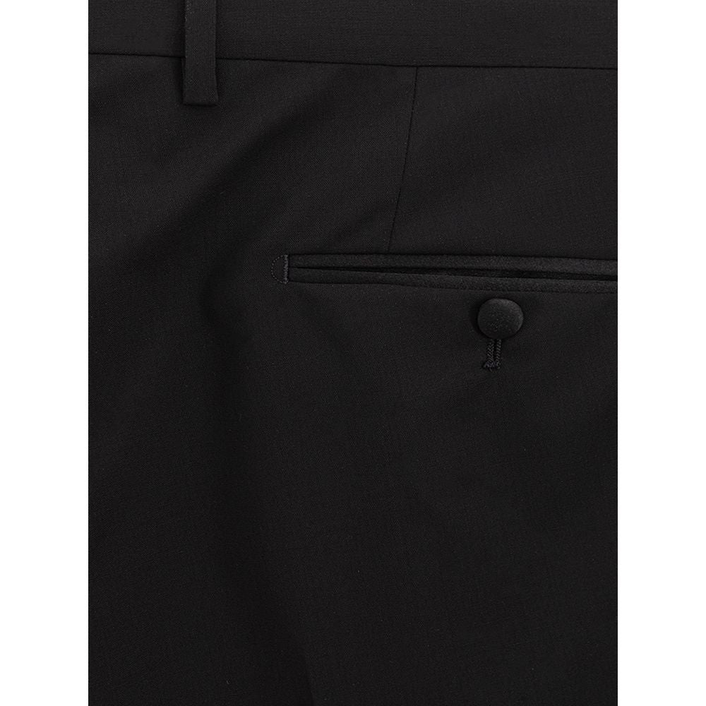 Black Wool Pant